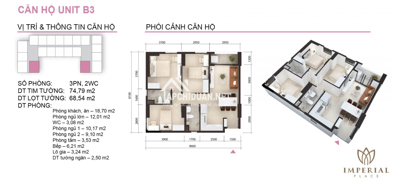  mặt bằng imperial place