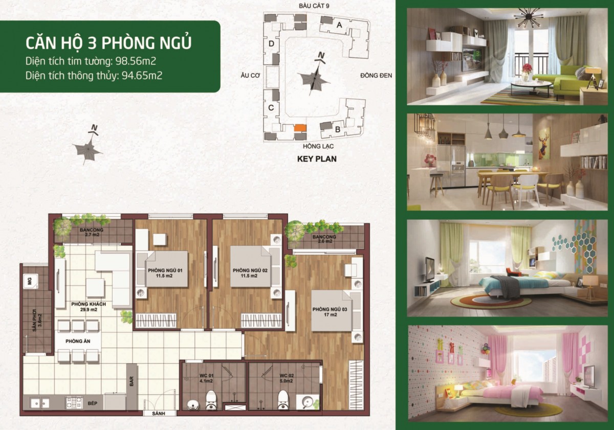 mặt bằng căn hộ palacio garden