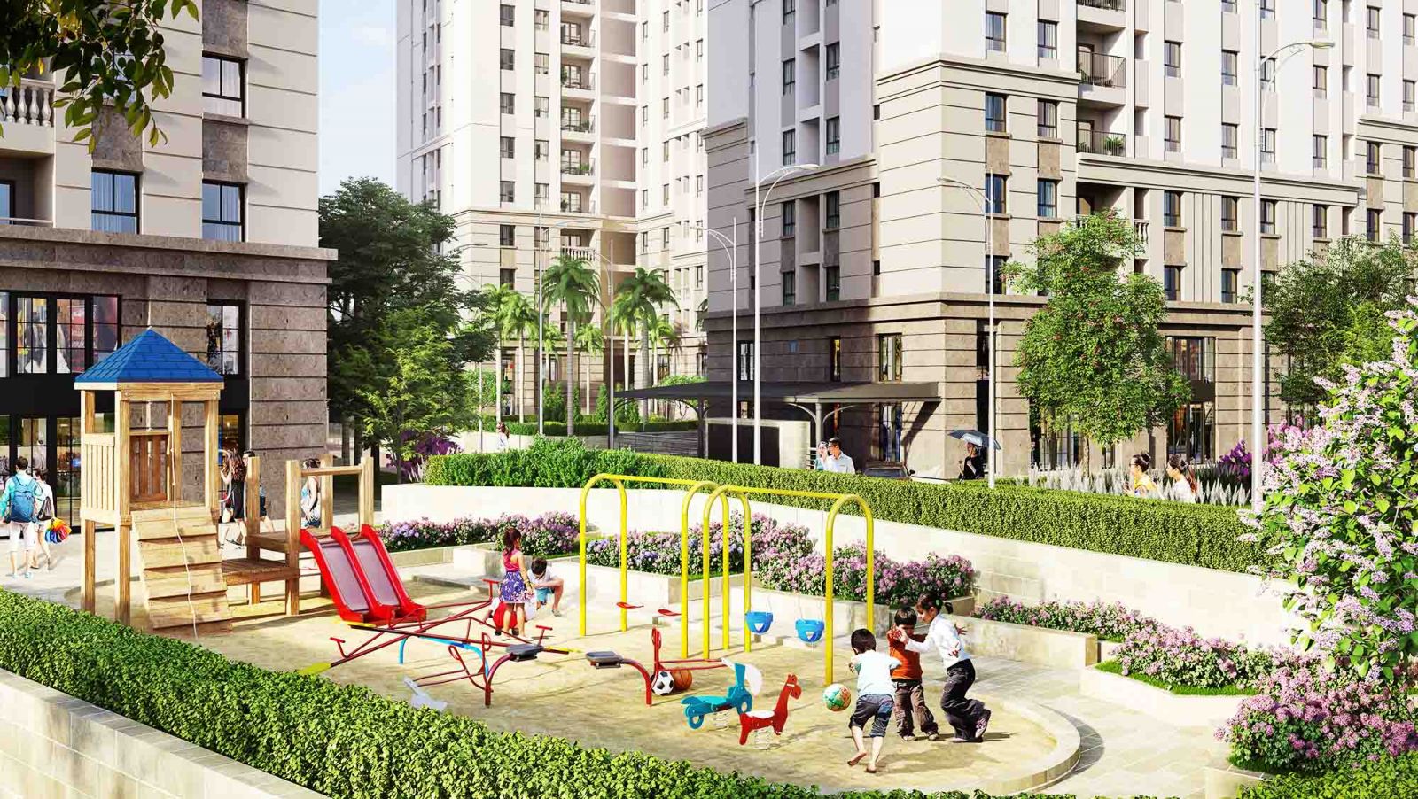 Dự án căn hộ imperial place có cả khu vườn vui chơi riêng biệt cho bé 