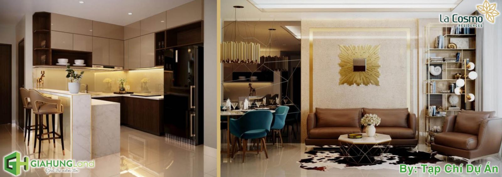 căn hộ la cosmo 2 phòng ngủ 