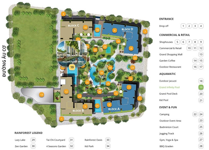 Mặt bằng tổng thể căn hộ palacio garden