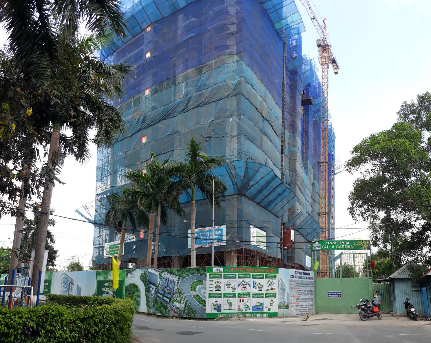 tiến độ xây dựng calla garden