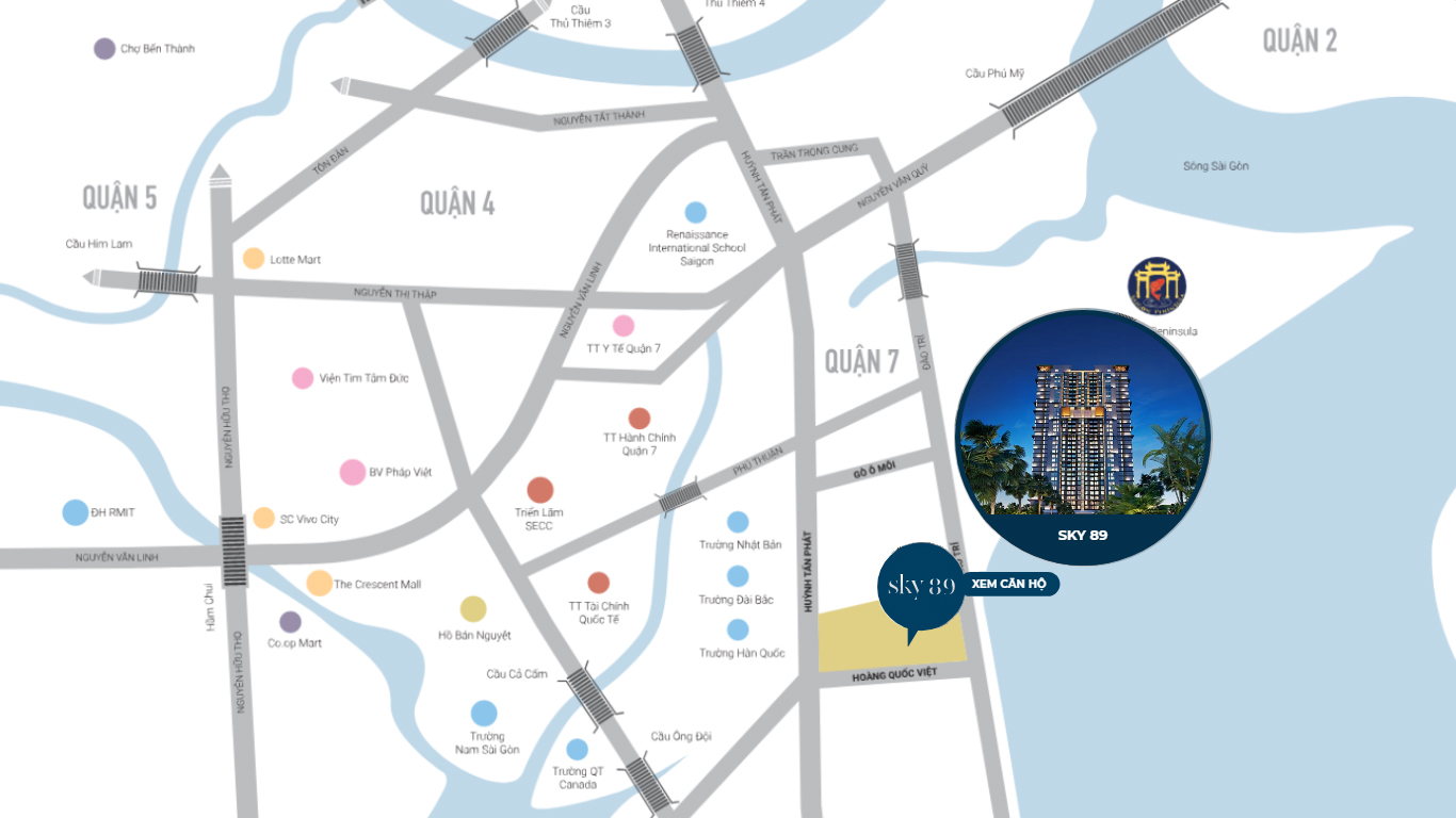 vị trí dự án sky 89 quận 7