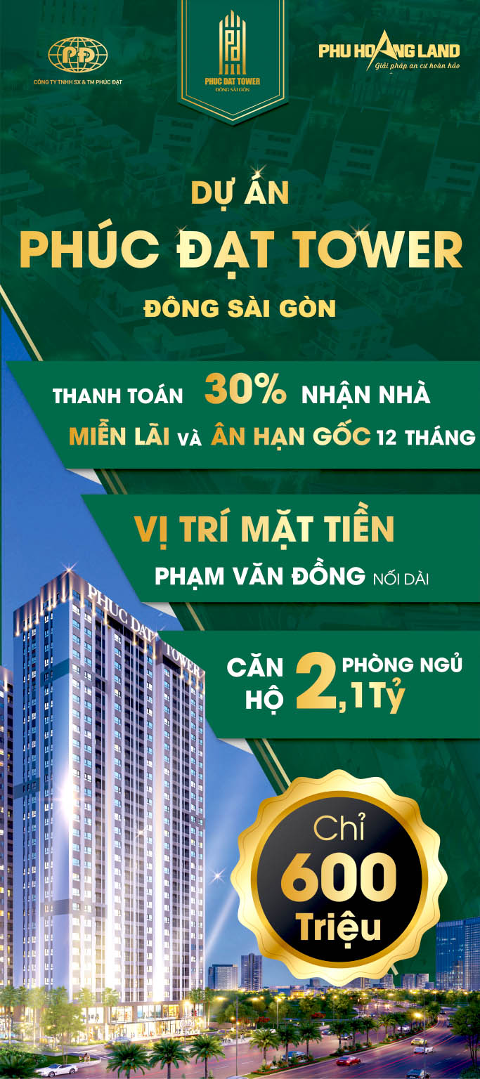 Phúc Đạt Tower - Căn hộ Giá Rẻ Sài Gòn