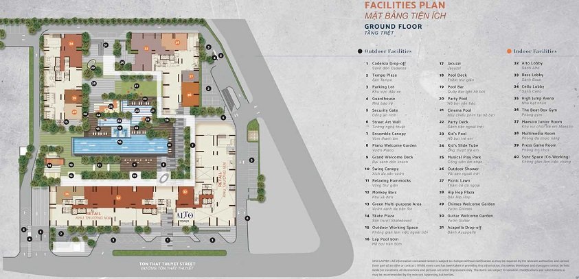 Mặt bằng tầng trệt căn hộ delasol Quận 4