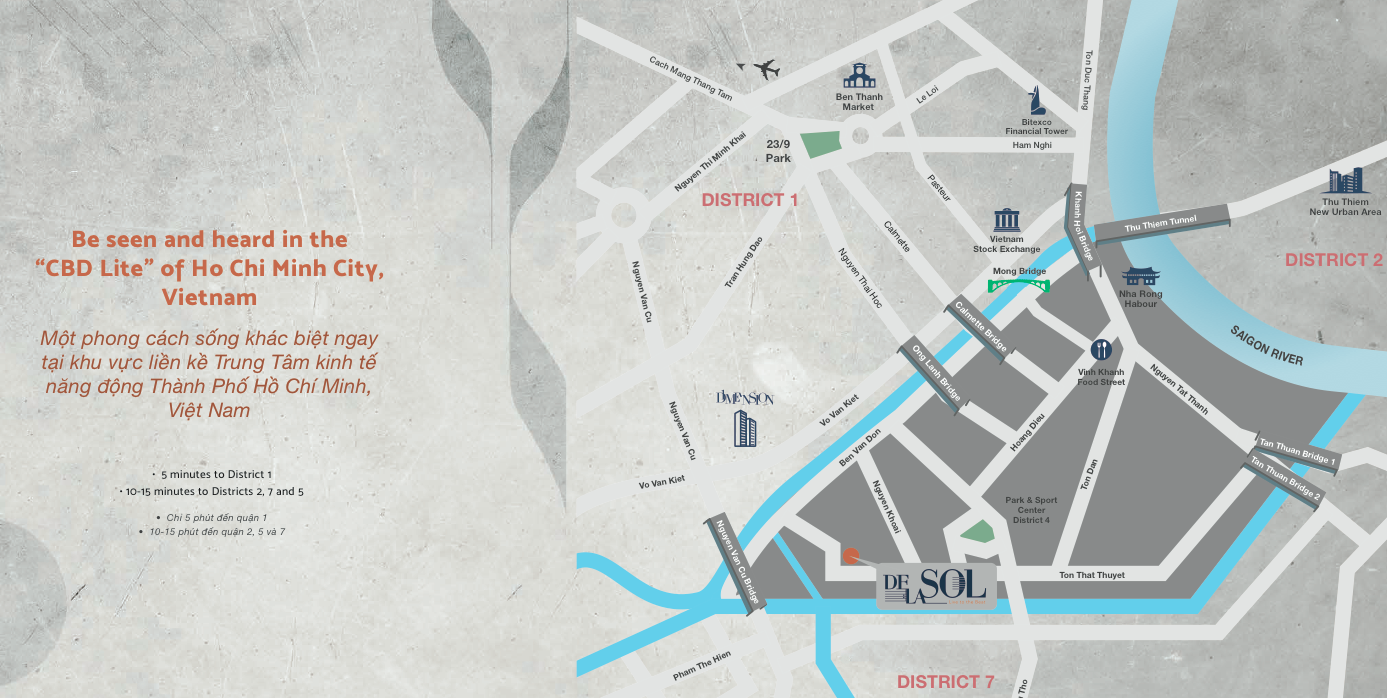 vị trí căn hộ delasol quận 4
